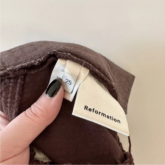 Reformation • Brown Cafe Bruno Corduroy Pants - Picture 7 of 8